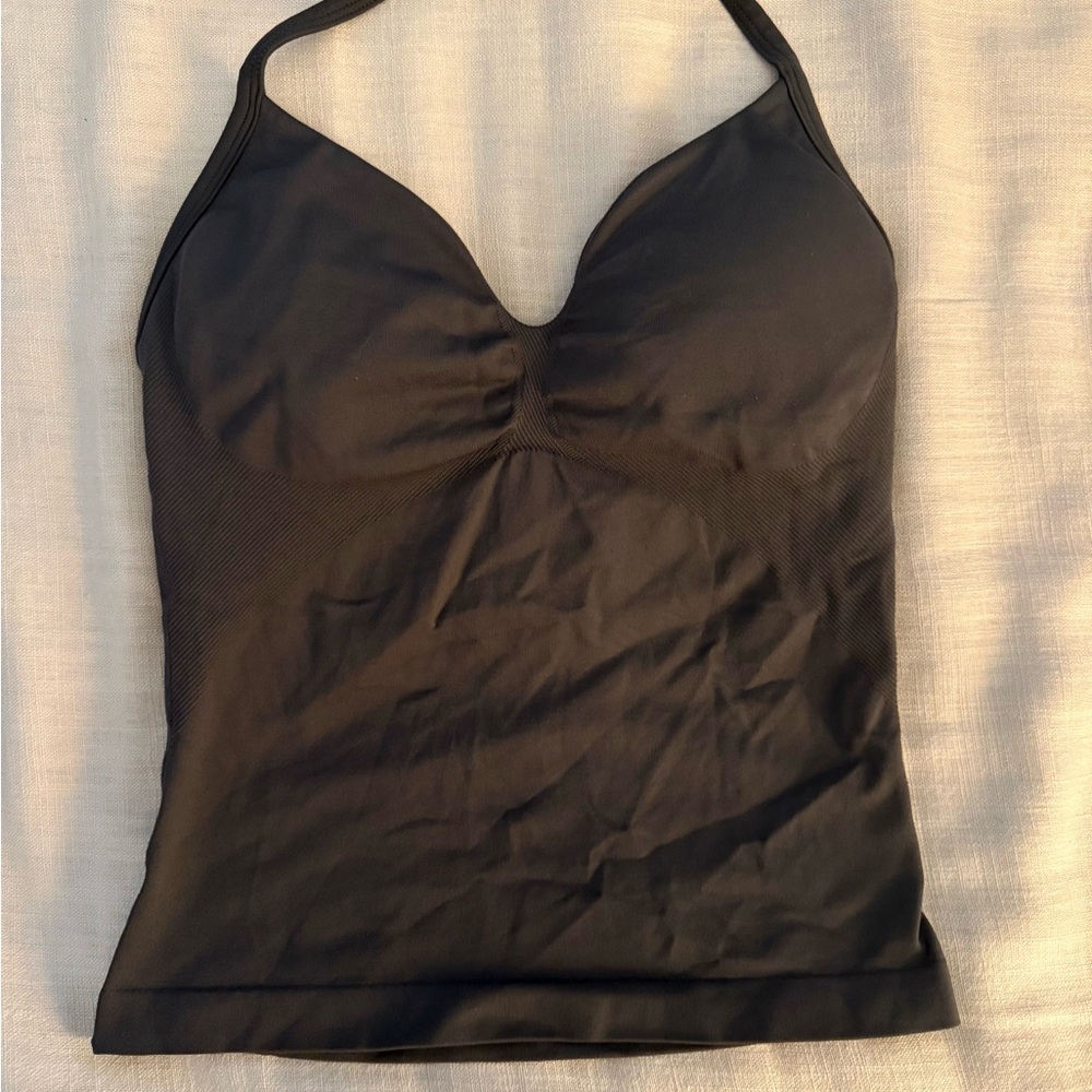 Halter gym top, built in bra